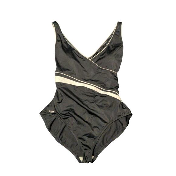 Vintage Speedo Women's Black One Piece Swimsuit Size 16 H - Picture 1 of 9